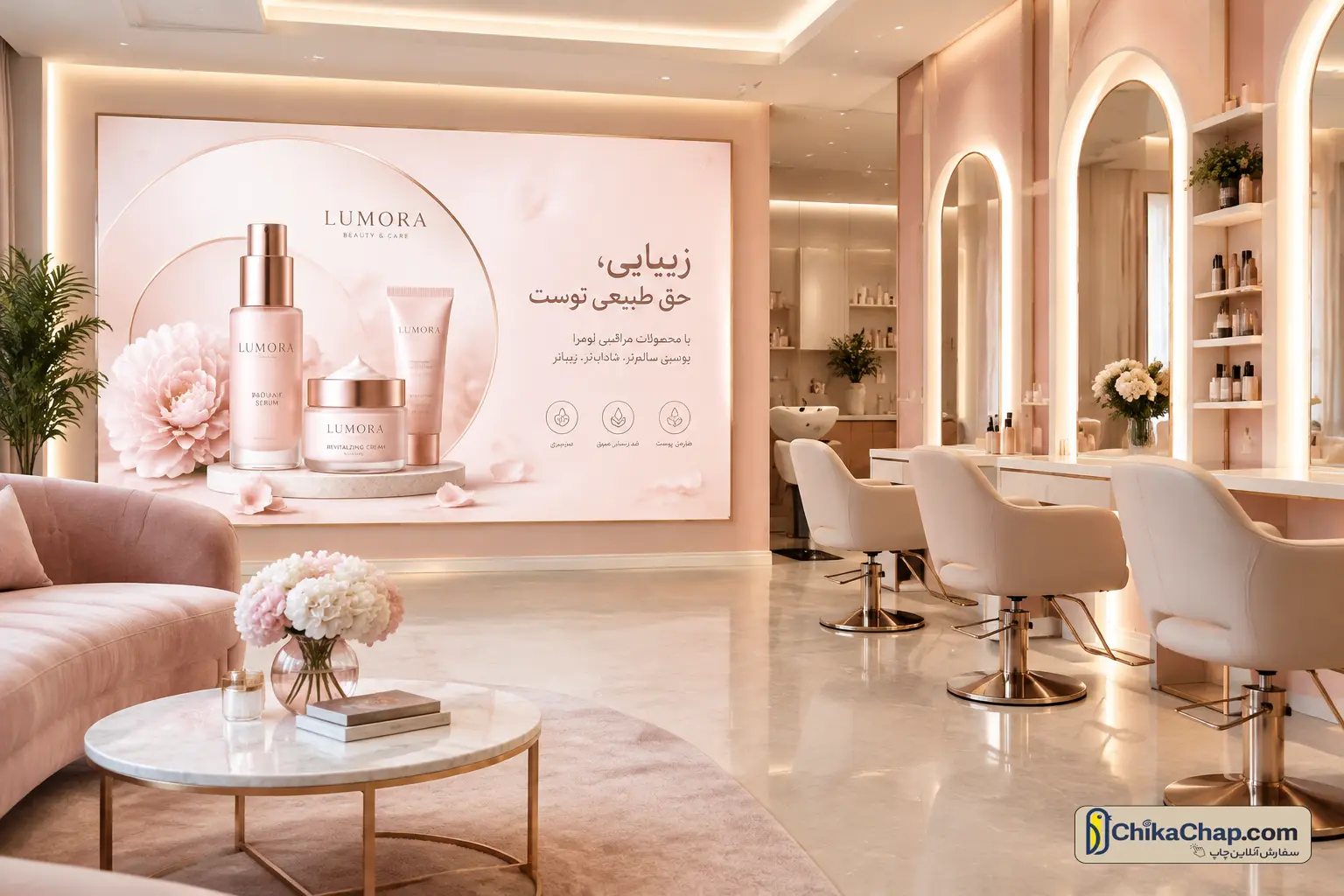 سفارش چاپ تابلو لایت باکس اختصاصی برای سالنهای زیبایی و آرایشی